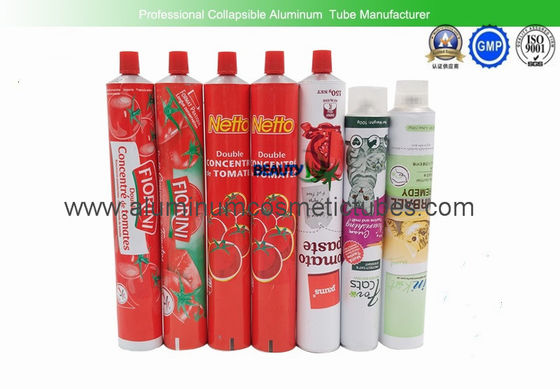 China Food Grade Aluminum Tube Containers , Arissa Chili Paste Empty Plastic Squeeze Tubes 150g supplier