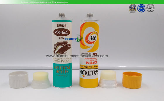China Shoes Oil Cream  Empty Aluminum Collapsible Tubes75ml Volume With Screw  Caps supplier