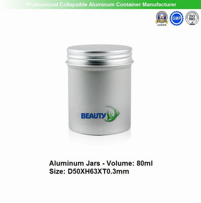 China Original Aluminum color 80ml Cosmetic Packaging Face Body Care Cream Empty Aluminum Container Jars supplier