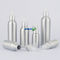 Empty metal packaging  silver aluminum body mist spray bottle with black top supplier